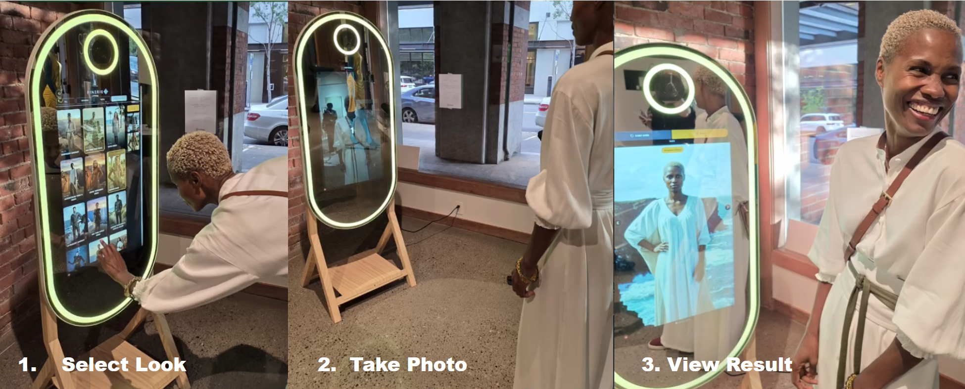 Carlton Jones GLAS™ AI portrait — resort-wear collection, Cliffside backdrop