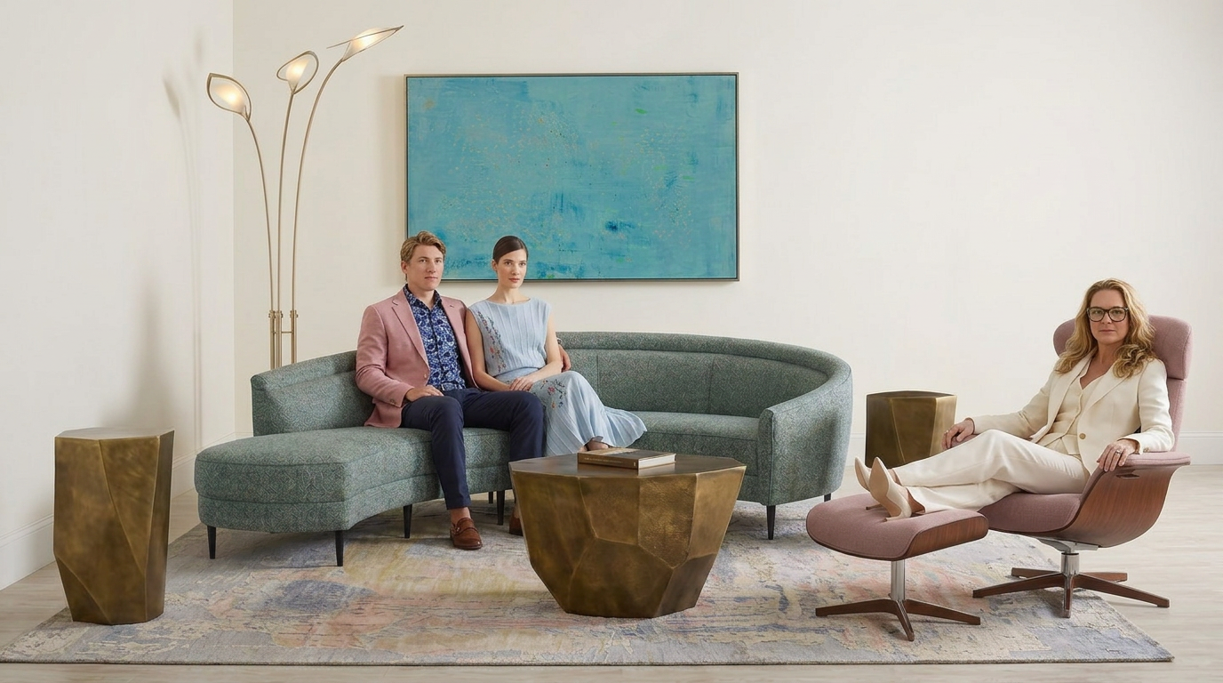 Group portrait at The Finerie using GLAS™ AI Mirror